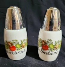 VTG 1970s Gemco Spice of Life Salt & Pepper Shakers CorningWare 