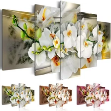 ORCHID FLOWERS ABSTRACT Canvas Wall Art Image Photo Print b-C-0076-b-n