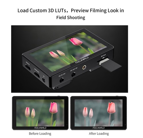 FEELWORLD LUT5 5.5 inch 3000nits DSLR Camera Field Monitor Ultra Bright 4K HDMI - Picture 7 of 12