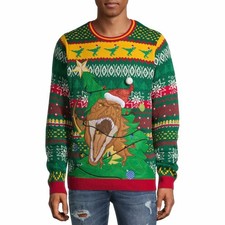 christmas sweater dinosaur
