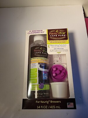 Perfect Pod Cafe Pure Brewer Cleaning Kit and Descaling Solution for Keurig