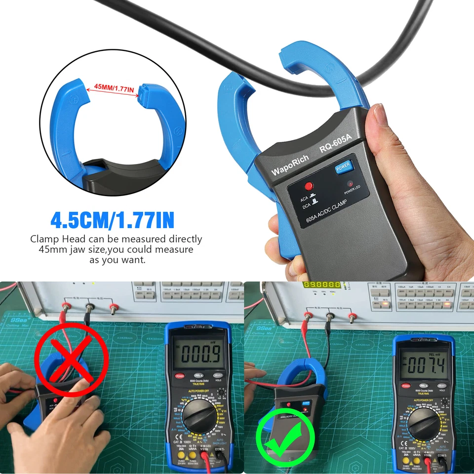 Digital Multimeter Messgerät 6000 Counts Echteffektivwert-Messung mit 600A Clamp - Bild 2 von 4