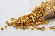 Miyuki Delicas 11/0 Duracoat Galvanized DK.Gold Plated Seed Beads DB-1833