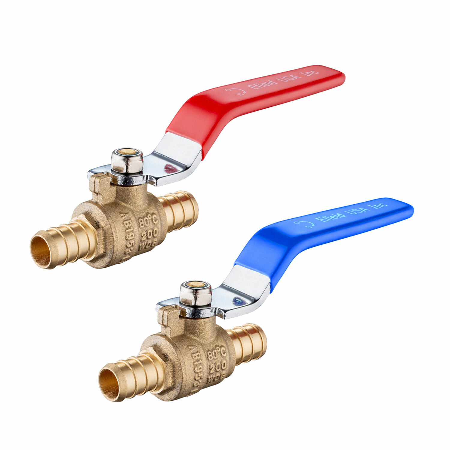 EFIELD 2 PCS 3/4" PEX FULL PORT SHUT OFF  BALL VALVE HOT AND COLD