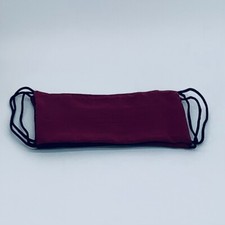 100 Cotton Pleated Face Masks Tri-Ply Reusable Mask, Washable 3 Pack, Mulberry