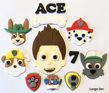 Fondente commestibile zampa pattuglia Ryder topper torta pasta di zucchero decorazioni torta