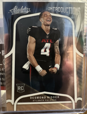 2022 Panini Absolute Desmond Ridder INTRODUCTIONS Atlanta Falcons INT-3 ...