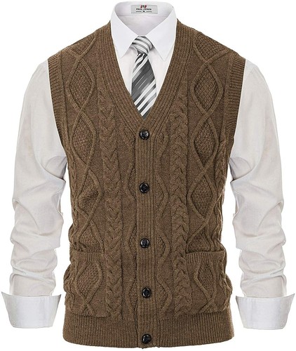PJ PAUL JONES Men's Sweater Vest V-Neck 