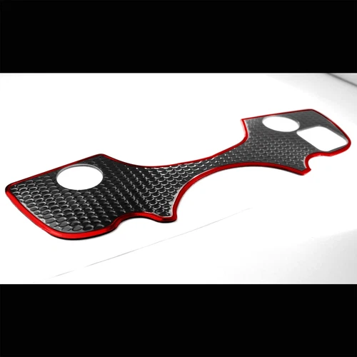 Handle Yoke Cover Chrome Red/Black Sticker Pad 08-17 Busa GSX-1300R GSXR 1300 - Picture 4 of 5