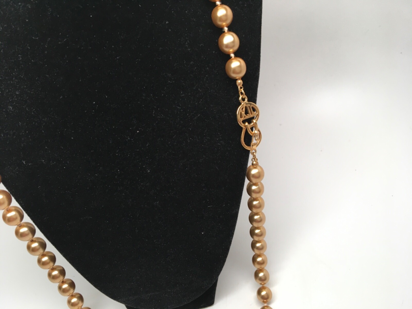 VTG Signed KJL Kenneth J Lane Hand Knotted Gold G… - image 2