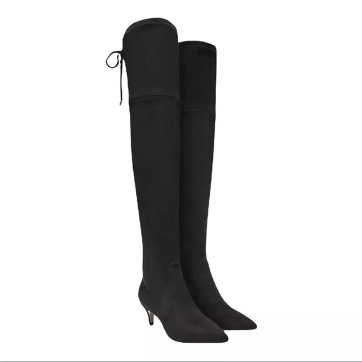 SAM EDELMAN Kristie Over the Knee Pull On Boot Black Vegan Faux Suede Size 6
