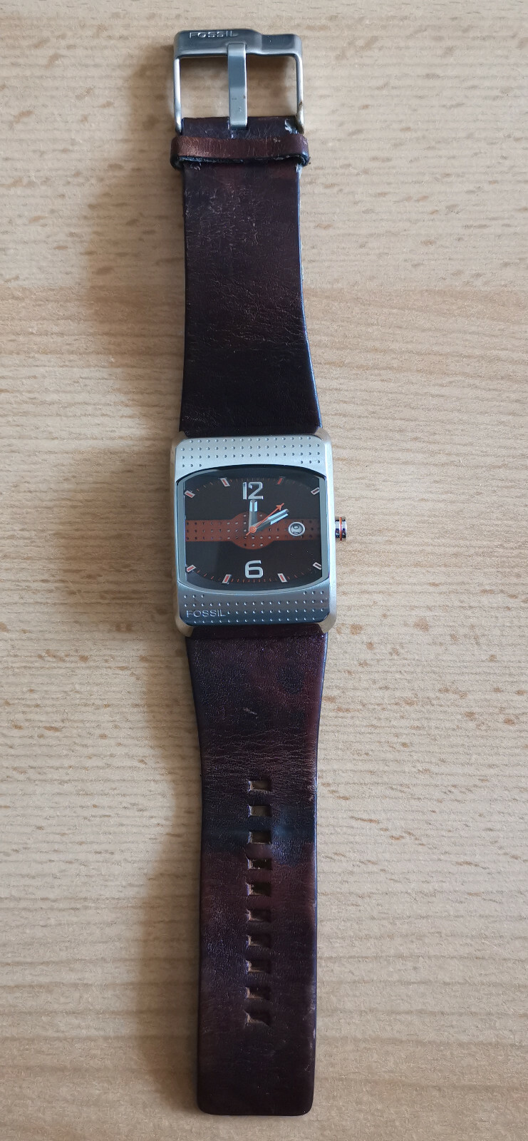 Fossil JR-9389 Uhr Quarzuhrwerk analog Dornschließe Lederarmband  