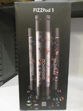 FizzPod 1-touch Home Sparking Soda Maker Machine w/ 3 Black