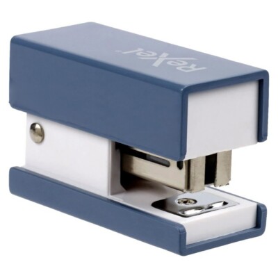 Rexel 210806 Mini Bloc Stapler Blue 12 Sheet Capacity Compact Portable Design