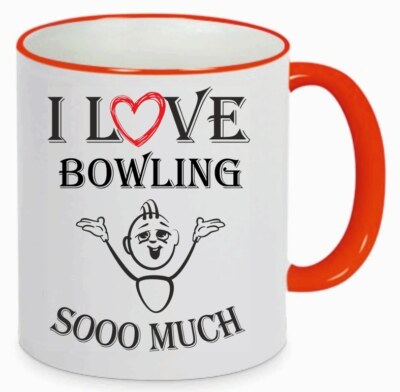 Kaffetasse I Love Bowling so Much Kaffee Becher Tasse Liebe Rot 146259