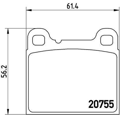 P 86 002 BREMBO Brake Pad Set, disc brake for VOLVO