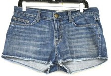 Current/Elliott Women Blue Current Cut-Off 5-Pocket Denim Boyfriend Short 26