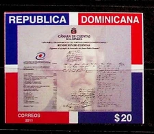 DOMINICAN REP. Sc 1513 NH SOUVENIR SHEET OF 2011 - ACCOUNTING OFFICE