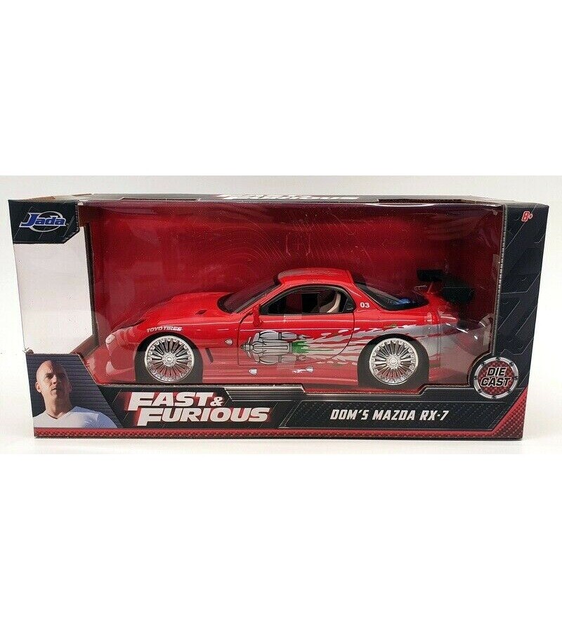 Fast And Furious 1993 Dom's Mazda RX-7 F8, Jada, Diecast Toy Car