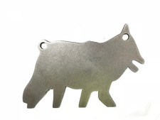 Ar500 Coyote Silhouette Animal Steel Target Gong 12" X 8" X 3/8"