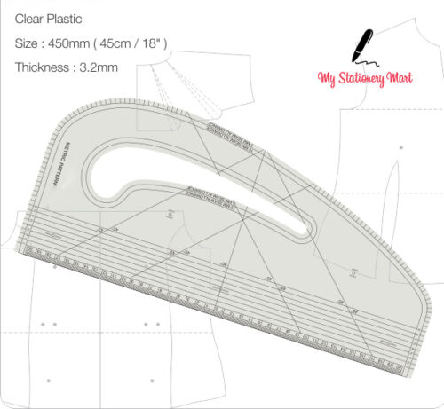 Regla maestra multipropósito para hacer prendas curva de marcado de fabricación de patrones de moda - Imagen 1 de 1