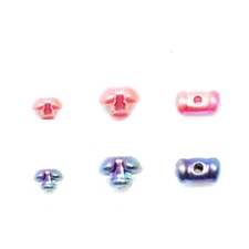 20pcs Realistic Insect Eye Beads 3D Plastic Fly Tying Dumbell/ Hemispheric Bead