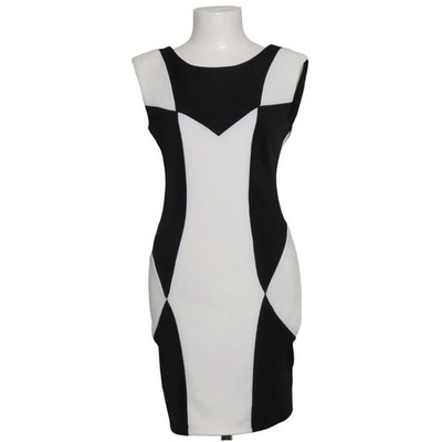 Vera & Lucy, Kleid, Größe: M, Schwarz/Weiß, Elasthan/Polyester, Sonstiges #FBI