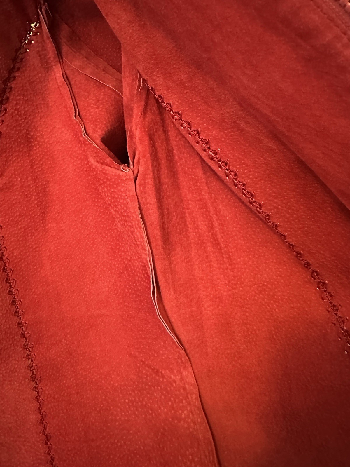 Red Suede Whipstitch Jacket By Ameri Mode, Cowboy… - image 5