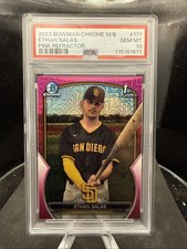 2023 Bowman Chrome Mega Box Ethan Salas #171 Pink Refractor /199 PSA 10