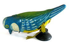 Rare Vintage 1950  s Wind-up Tin Woodpecker Made By Gescha In U.S. Zone Germany