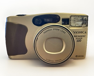 Yashica Kyocera Microtec Zoom 120 - Film Camera Gold Body - Tested Working