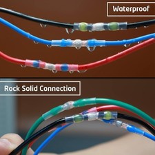 110 Pcs Heat Shrink Wire Connectors, Solder Seal Butt Connectors Kit Waterpro...