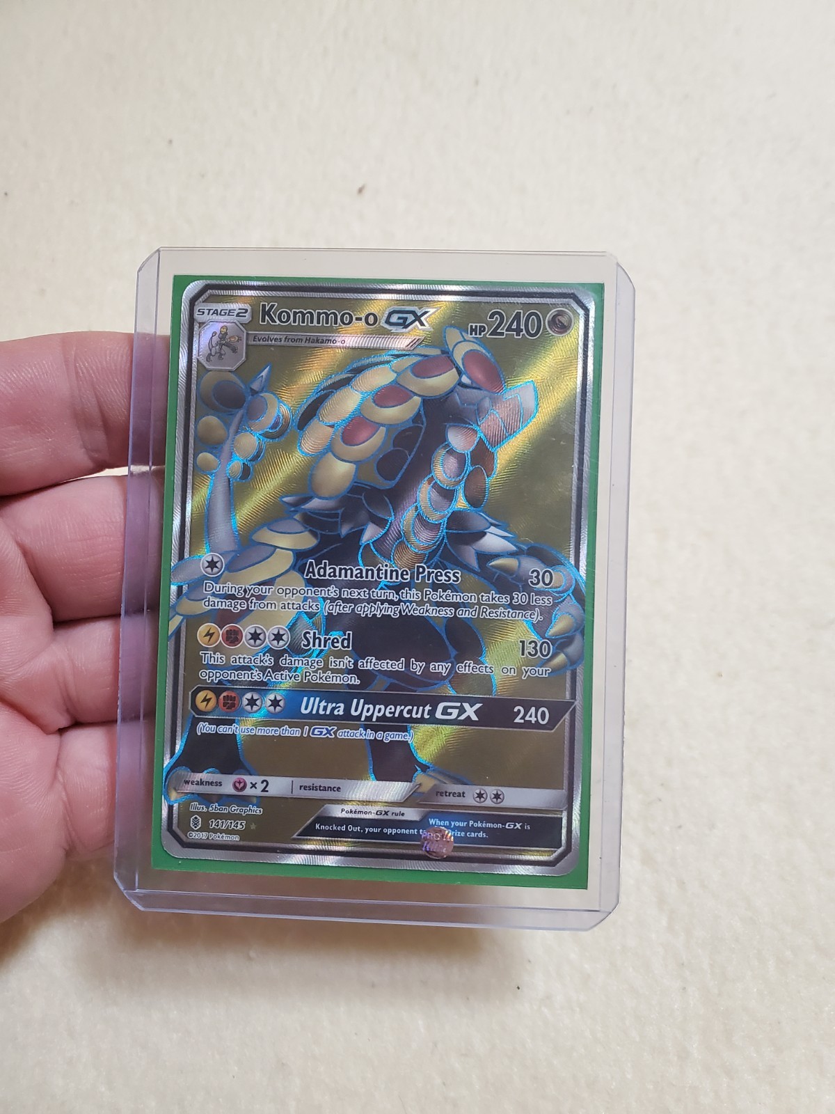 Kommo-o GX (Full Art) 141/145 Sm-Guardians Rising Holo (NM)