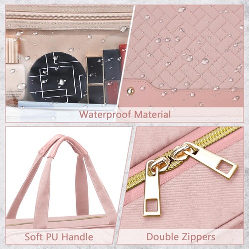 Toiletry Bag for Women, Hanging Travel Toiletry Bag with Jewelry Organizer Co... - Picture 6 of 8