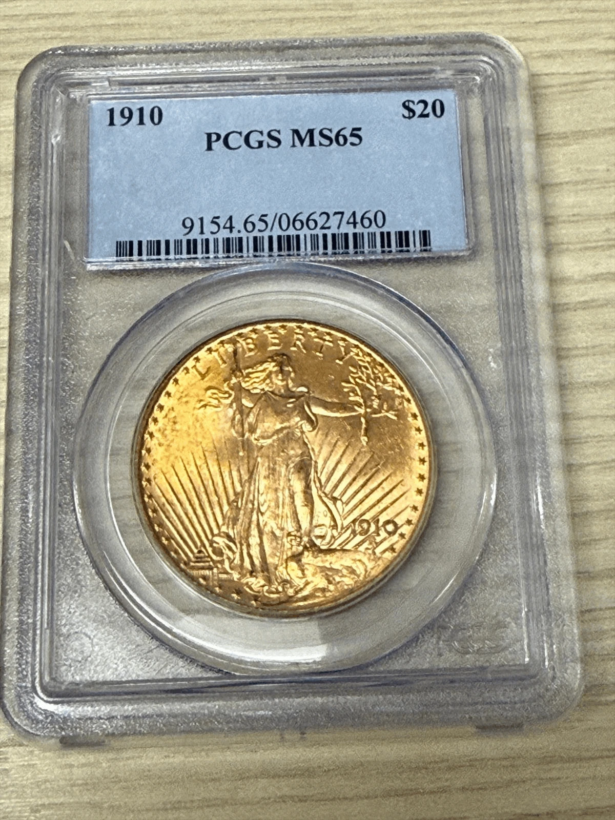 1910 $20 Gold Saint Gaudens PCGS MS 65