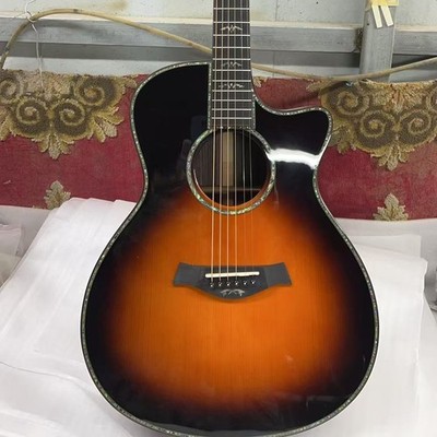 Acoustic Guitar Solid Spruce Top Cutaway Rosewood Fretboard Professional Guitar