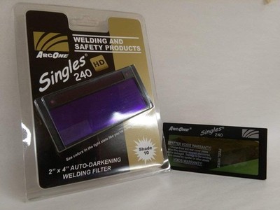 S240-10 Horizontal Single Auto-Darkening Filter for Welding, 2 x 4, Shade 10