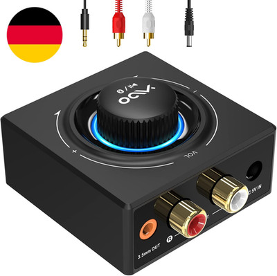 YMOO Bluetooth 5.3 Audio Empfänger Für Stereoanlage, Bluetooth Adapter AUX Hifi,