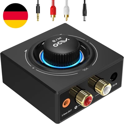 YMOO Bluetooth 5.3 Audio Empfänger Für Stereoanlage, Bluetooth Adapter AUX Hifi,