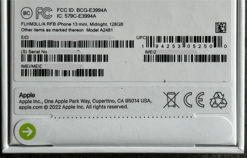 Apple iPhone 13 Mini Factory Unlocked 5G Cell Phone A2481 w/AppleCare Rare Offer - Photo 4 sur 5