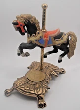 CAROUSEL MEMORIES Willitts Design BLACK CAROUSEL HORSE On Stand