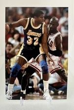 Michael Jordan vs Magic Johnson in 1991 NBA Finals 🔥 4x6 Photo