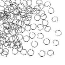 160pcs Silver Open Jump Rings, 4.6mmx6mm 316 Stainless Steel Split O Rings