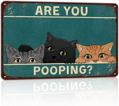 Vintage Bathroom Tin Metal Signs Home Décor Are You Pooping Bathroom Pictures Wa