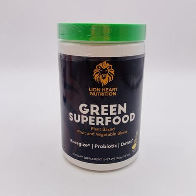 Lion Heart Nutrition Green Superfood Powder Probiotics Pineapple 10.5 oz BB12/26