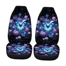 Blue Butterfly Car Seat Covers Set 2 Pcs Butterfly Car Blue Butterfly Flower