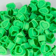Tattoo Ink Caps Silicone Cups Green 200 Pcs with Base for Tattoo, Ink... 