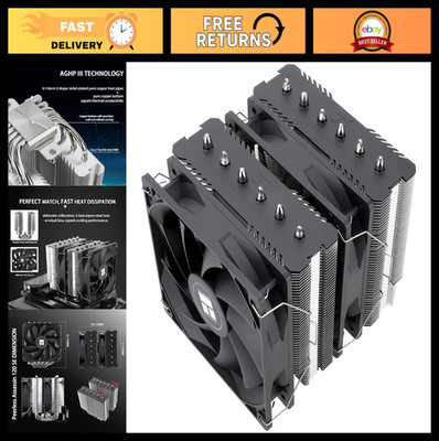 High-Performance CPU Air Cooler, 6 Heat Pipes, Dual 120mm Fans, AMD/Intel Compat