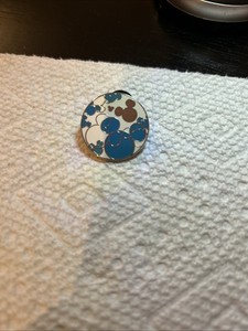 Mickey Ears Blue Silver Hidden Mickey Pin Disney Lapel Pin