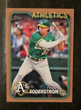 2024 Topps #244 Tyler Soderstrom Gold Rookie Card #0499/2024 Athletics RC. rookie card picture